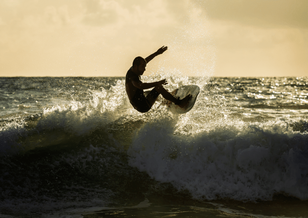 Surfer man in El Salvador