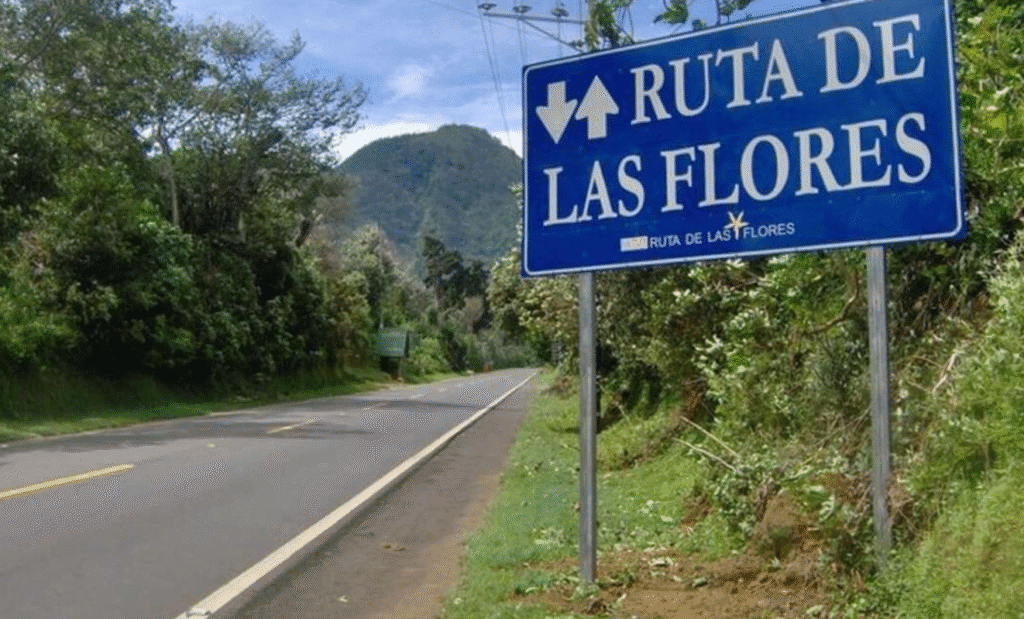 Sign for Villages on the Flower Route